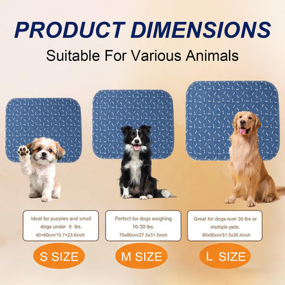Puppy Pads , Washable Pee Pads For Dogs Potty Training, Reusable Dog Mat For Playpen, Crate, Whelping Box