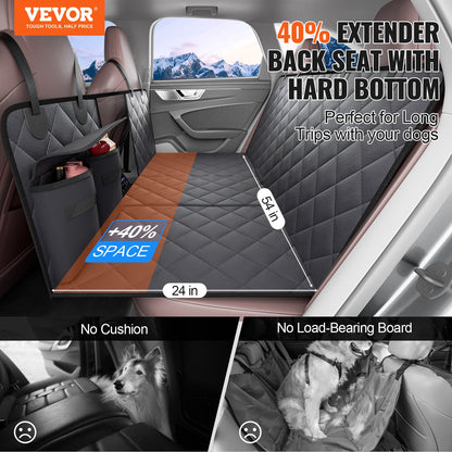 VEVOR Dog Car Seat Cover For Back Seat 54 X 24 In Waterproof 600D For Cars