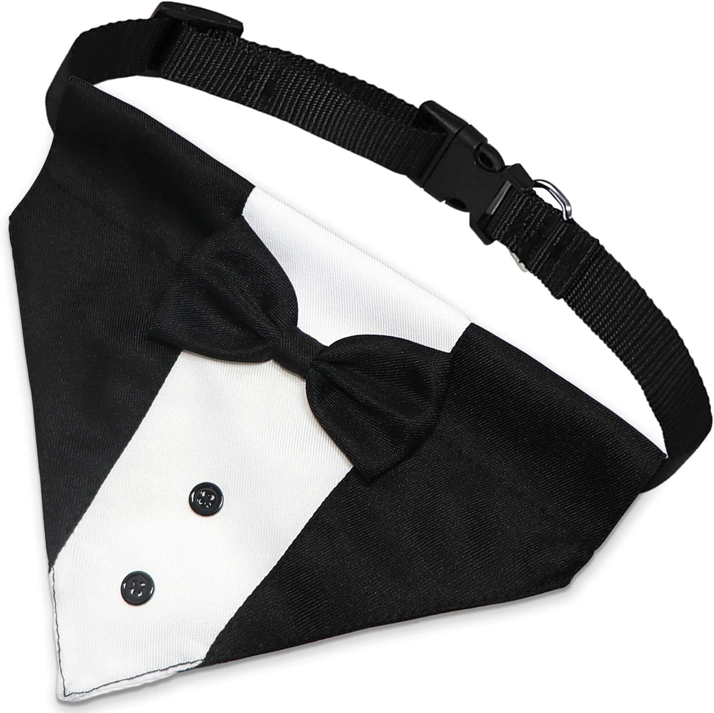 Dog Tuxedo Suit With Bow Tie And Bandana  Adjustable Formal Costumes For Small, Medium, Large Dogs Perfect For Weddings Birthdays