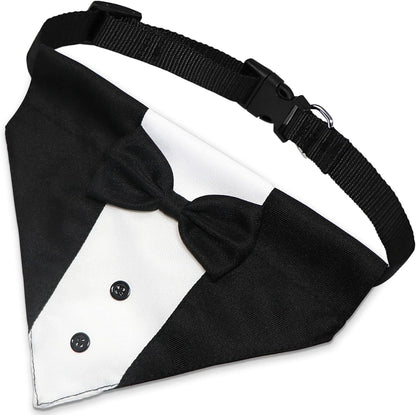 Dog Tuxedo Suit With Bow Tie And Bandana  Adjustable Formal Costumes For Small, Medium, Large Dogs Perfect For Weddings Birthdays